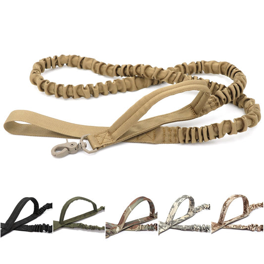 Tactical Bungee Dog Leash 2 Handle Quick Release Cat Dog Pet Leash Elastic Leads Rope Military Dog Training Leashes