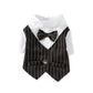 Gentleman Dog Clothes Wedding Suit Formal Shirt For Small Dogs Bowtie Tuxedo Pet Outfit Halloween Christmas Costume For Cats