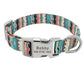 Custom Dog Collar Nylon Floral Engraved Pet Puppy Collar Print Personalized Name Collars for Small Medium Large Dogs Pitbull