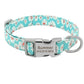 Custom Dog Collar Nylon Floral Engraved Pet Puppy Collar Print Personalized Name Collars for Small Medium Large Dogs Pitbull