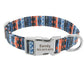Custom Dog Collar Nylon Floral Engraved Pet Puppy Collar Print Personalized Name Collars for Small Medium Large Dogs Pitbull