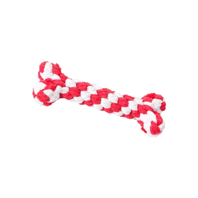 Dog Toys Cotton Bite Resistant Chew Teething Toys Puppy Braided Bones Shape Toy For Large Small Dogs Pets Accessories