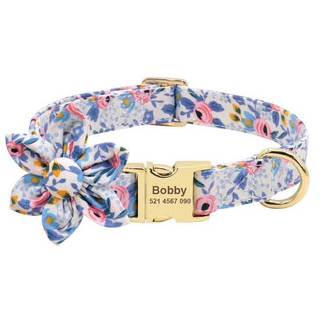 Dog Accessories Pet Puppy Cat Collar Custom Nylon Printed Dog Nameplate Collar Personalized Engraved ID Tag Collars Small Dogs