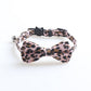 Leopard Print Bowknot Cat Collar Adjustable Buckle Kitty Bow Tie with Bells Puppy Chihuahua Small Dogs Collars Pets Supplies