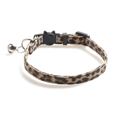Leopard Print Bowknot Cat Collar Adjustable Buckle Kitty Bow Tie with Bells Puppy Chihuahua Small Dogs Collars Pets Supplies