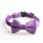 Velvet Cat Collar Solid Color Bowknot Puppy Chihuahua Collars with Bell Adjustable Safety Buckle Cats Bow Tie Pets Accessories