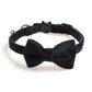 Velvet Cat Collar Solid Color Bowknot Puppy Chihuahua Collars with Bell Adjustable Safety Buckle Cats Bow Tie Pets Accessories