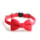 Velvet Cat Collar Solid Color Bowknot Puppy Chihuahua Collars with Bell Adjustable Safety Buckle Cats Bow Tie Pets Accessories