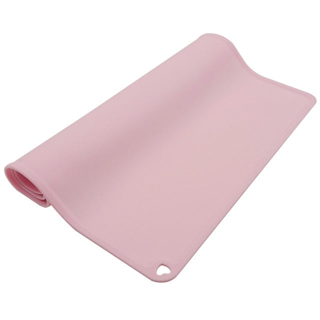 Quality Waterproof Non-slip Pet Mat for cat Color Silicone Pet Food Mat Pet Bowl Drinking Water Pad Dog Feeding Mat Easy Clean