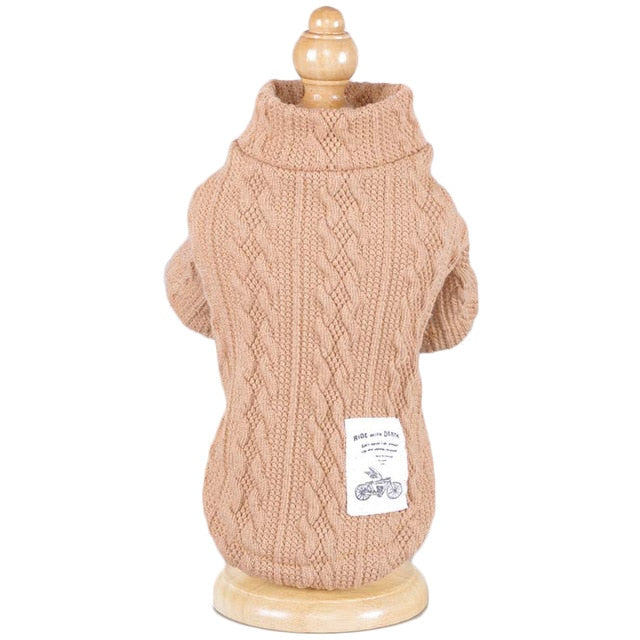 Classic Solid Puppy Dog Sweater Winter Warm Clothing for Small Dogs Costume Chihuahua Coat Knitting Crochet Cloth Jersey
