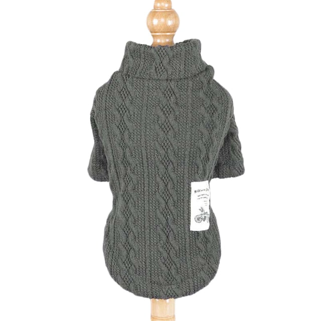 Classic Solid Puppy Dog Sweater Winter Warm Clothing for Small Dogs Costume Chihuahua Coat Knitting Crochet Cloth Jersey