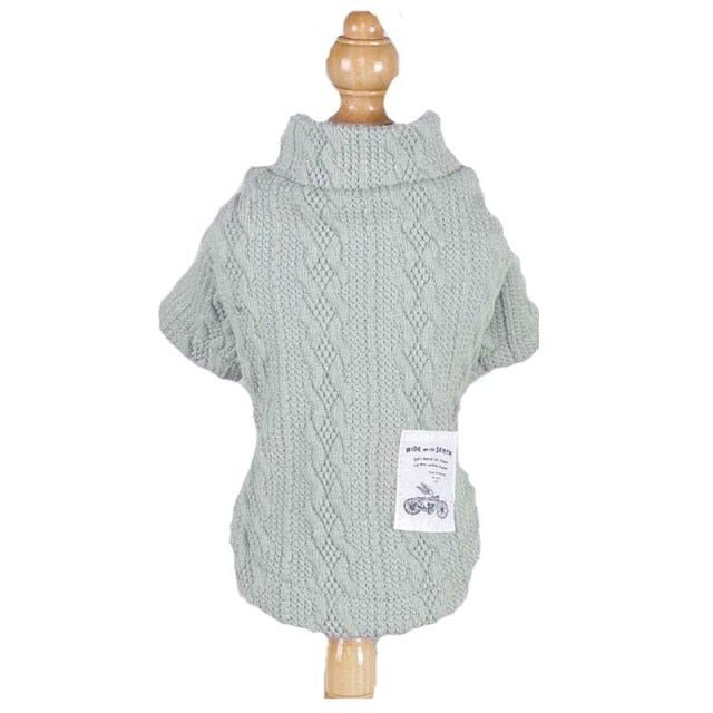 Classic Solid Puppy Dog Sweater Winter Warm Clothing for Small Dogs Costume Chihuahua Coat Knitting Crochet Cloth Jersey