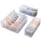 Dormitory closet organizer for socks home separated underwear storage box 7 grids bra organizer foldable drawer organizer