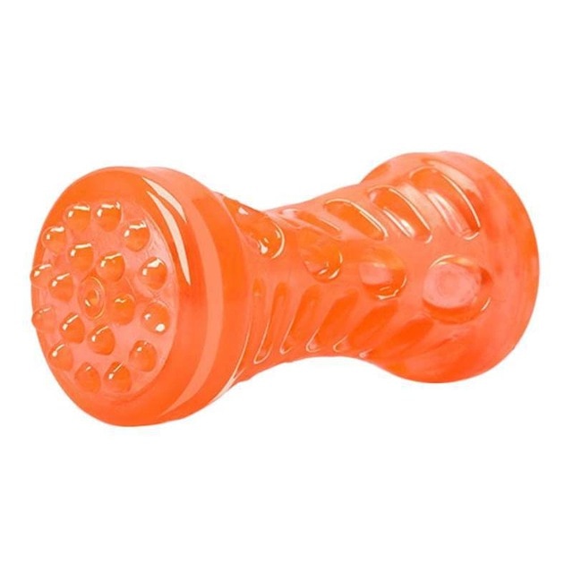 TPR Large Dog Bone Rubber Pet Toy Sound Strong Bite-Resistant Pets Teethbrush Toys Train Teeth Clean Chewing Perros Accessories