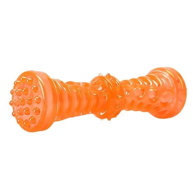 TPR Large Dog Bone Rubber Pet Toy Sound Strong Bite-Resistant Pets Teethbrush Toys Train Teeth Clean Chewing Perros Accessories