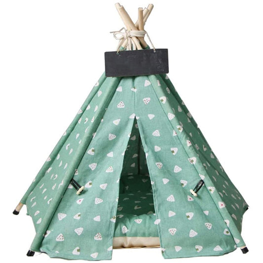 Pet Teepee Pet Bed With Thick Cushion Blackboard Dog Tent Portable Breathable 6 Sizes Colors Available For Medium Small Dog Cat