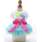 Summer Dog Dress Wedding Dress Skirt Bowknot Lace Sequins Pet Dog Clothes for Small Medium Dogs Sweet Mesh Pet Cat Short Skirts