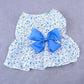 Summer Dog Dress Wedding Dress Skirt Bowknot Lace Sequins Pet Dog Clothes for Small Medium Dogs Sweet Mesh Pet Cat Short Skirts