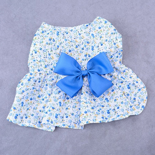 Summer Dog Dress Wedding Dress Skirt Bowknot Lace Sequins Pet Dog Clothes for Small Medium Dogs Sweet Mesh Pet Cat Short Skirts