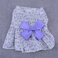 Summer Dog Dress Wedding Dress Skirt Bowknot Lace Sequins Pet Dog Clothes for Small Medium Dogs Sweet Mesh Pet Cat Short Skirts
