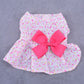 Summer Dog Dress Wedding Dress Skirt Bowknot Lace Sequins Pet Dog Clothes for Small Medium Dogs Sweet Mesh Pet Cat Short Skirts