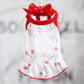 Summer Dog Dress Wedding Dress Skirt Bowknot Lace Sequins Pet Dog Clothes for Small Medium Dogs Sweet Mesh Pet Cat Short Skirts