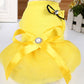 Summer Dog Dress Wedding Dress Skirt Bowknot Lace Sequins Pet Dog Clothes for Small Medium Dogs Sweet Mesh Pet Cat Short Skirts