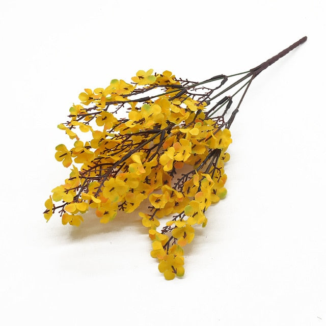 Pink Silk Gypsophila Artificial Flowers Small Bunches 5 Forks 30CM Living Room Decoration Fake Plants Vase for Home Wedding