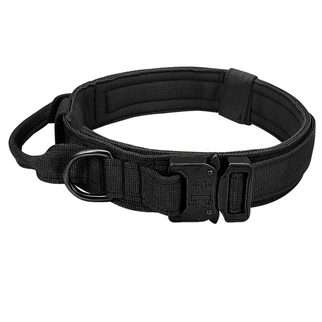 Durable Tactical Dog Collar Adjustable Nylon Military Dog Collar Leash For Medium Large Dogs German Shepherd Training Hunting