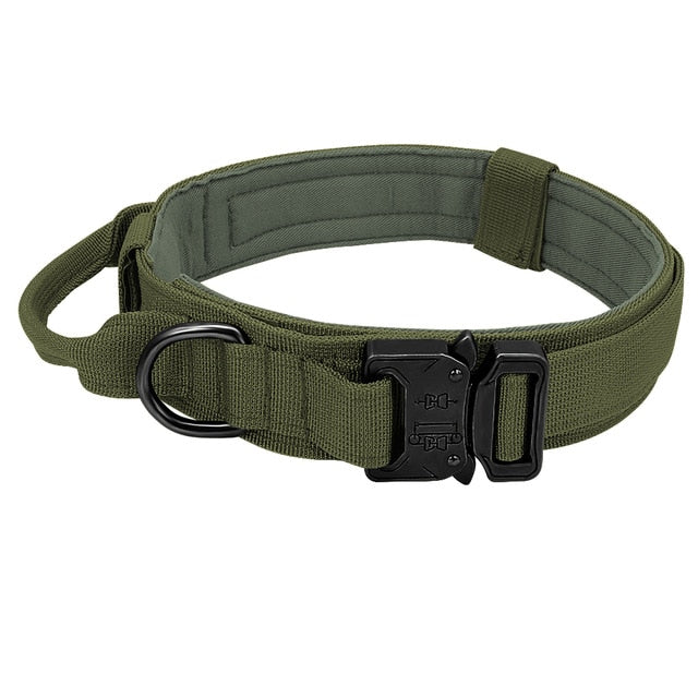 Durable Tactical Dog Collar Adjustable Nylon Military Dog Collar Leash For Medium Large Dogs German Shepherd Training Hunting