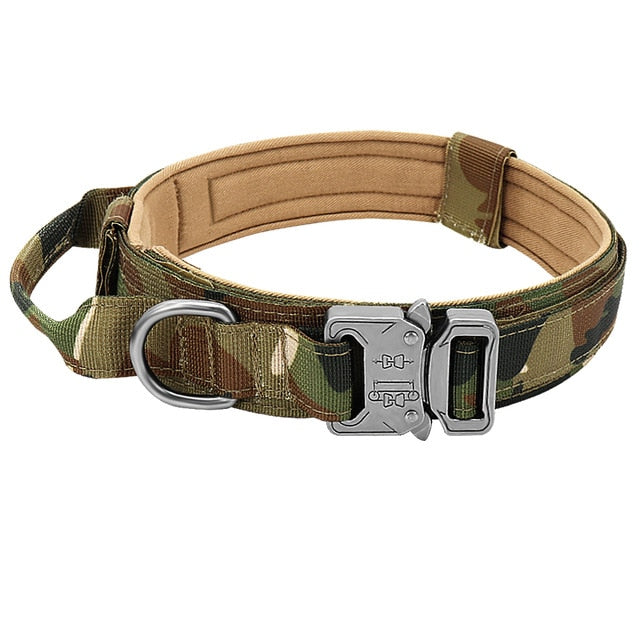 Durable Tactical Dog Collar Adjustable Nylon Military Dog Collar Leash For Medium Large Dogs German Shepherd Training Hunting