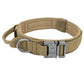 Durable Tactical Dog Collar Adjustable Nylon Military Dog Collar Leash For Medium Large Dogs German Shepherd Training Hunting