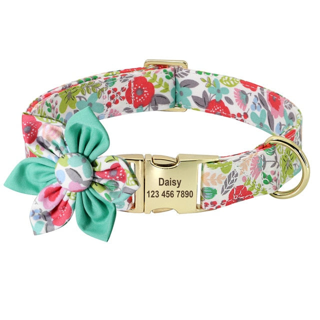 Dog Accessories Pet Puppy Cat Collar Custom Nylon Printed Dog Nameplate Collar Personalized Engraved ID Tag Collars Small Dogs