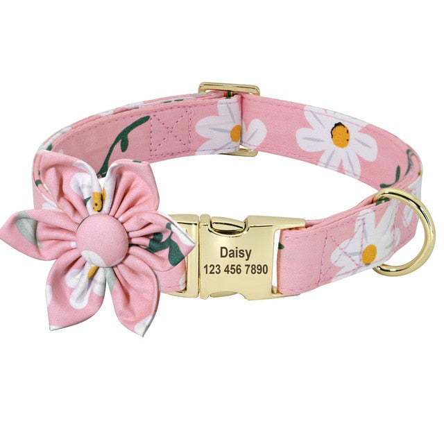 Dog Accessories Pet Puppy Cat Collar Custom Nylon Printed Dog Nameplate Collar Personalized Engraved ID Tag Collars Small Dogs