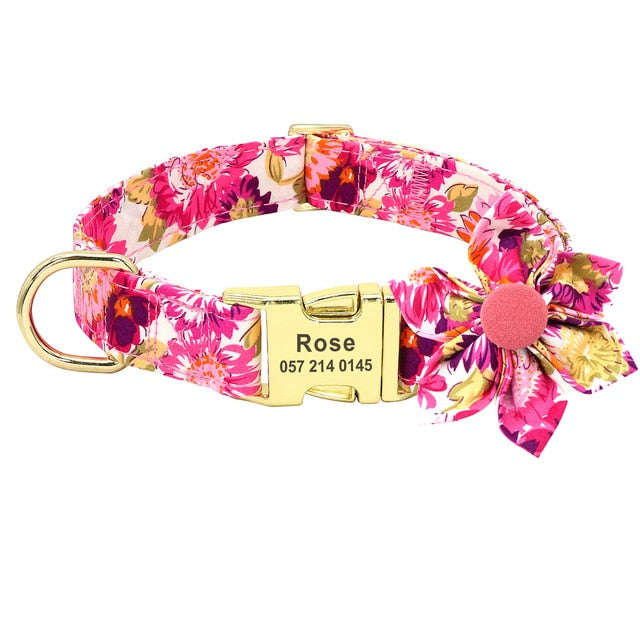 Dog Accessories Pet Puppy Cat Collar Custom Nylon Printed Dog Nameplate Collar Personalized Engraved ID Tag Collars Small Dogs