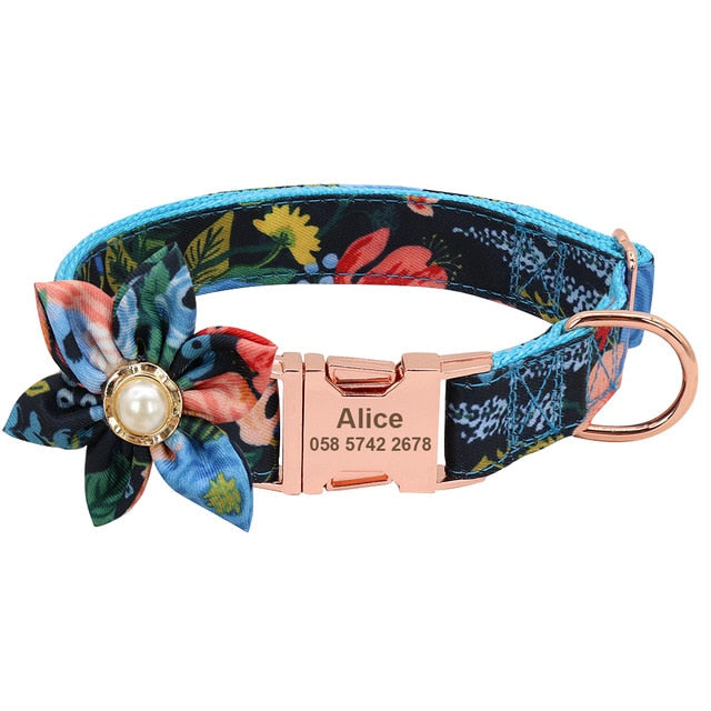 Dog Accessories Pet Puppy Cat Collar Custom Nylon Printed Dog Nameplate Collar Personalized Engraved ID Tag Collars Small Dogs