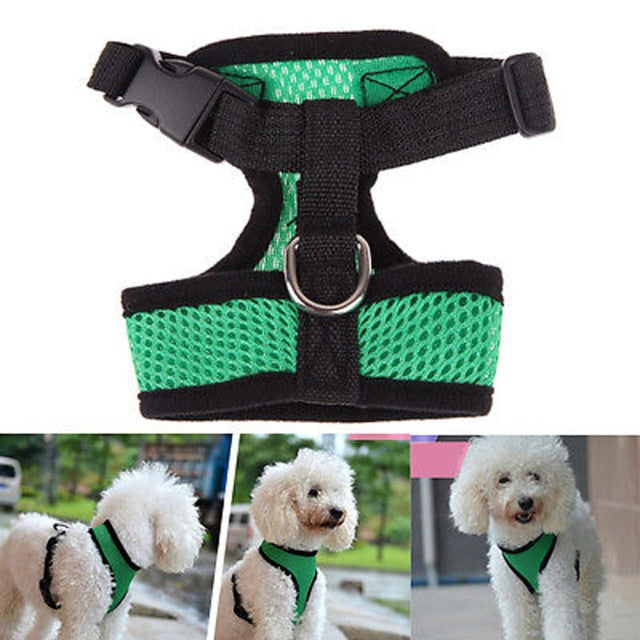 Adjustable Pet Control Harness Collar Safety Strap Mesh Vest For Dog Puppy Cat  Dog Supplies Adjustable Pet Leash Accessories