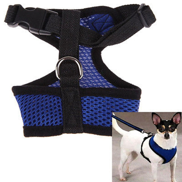 Adjustable Pet Control Harness Collar Safety Strap Mesh Vest For Dog Puppy Cat  Dog Supplies Adjustable Pet Leash Accessories