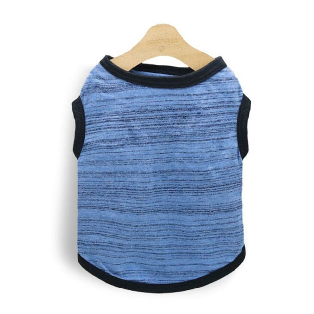 Summer Striped Dog Shirt Cotton Casual Pet Vest Comfortable  Dog Costume Puppy T-Shirt Breathable Dog Clothes