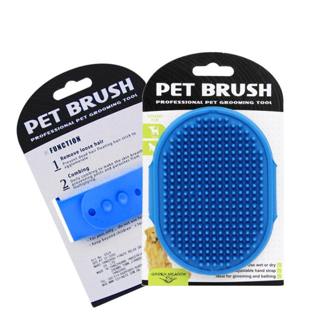 News Pet Dog Cat Bath Brush Comb Rubber Glove Hair Fur Grooming Massaging Kitchen Cleaning Gloves pets Silicone Washing Glove