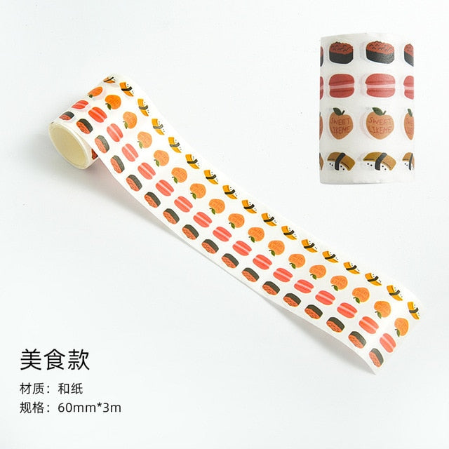 Kawaii Expression Bear Washi Tape Decorative Adhesive Dot Masking Tape Stickers Scrapbooking DIY Stationery Tape School Supplies