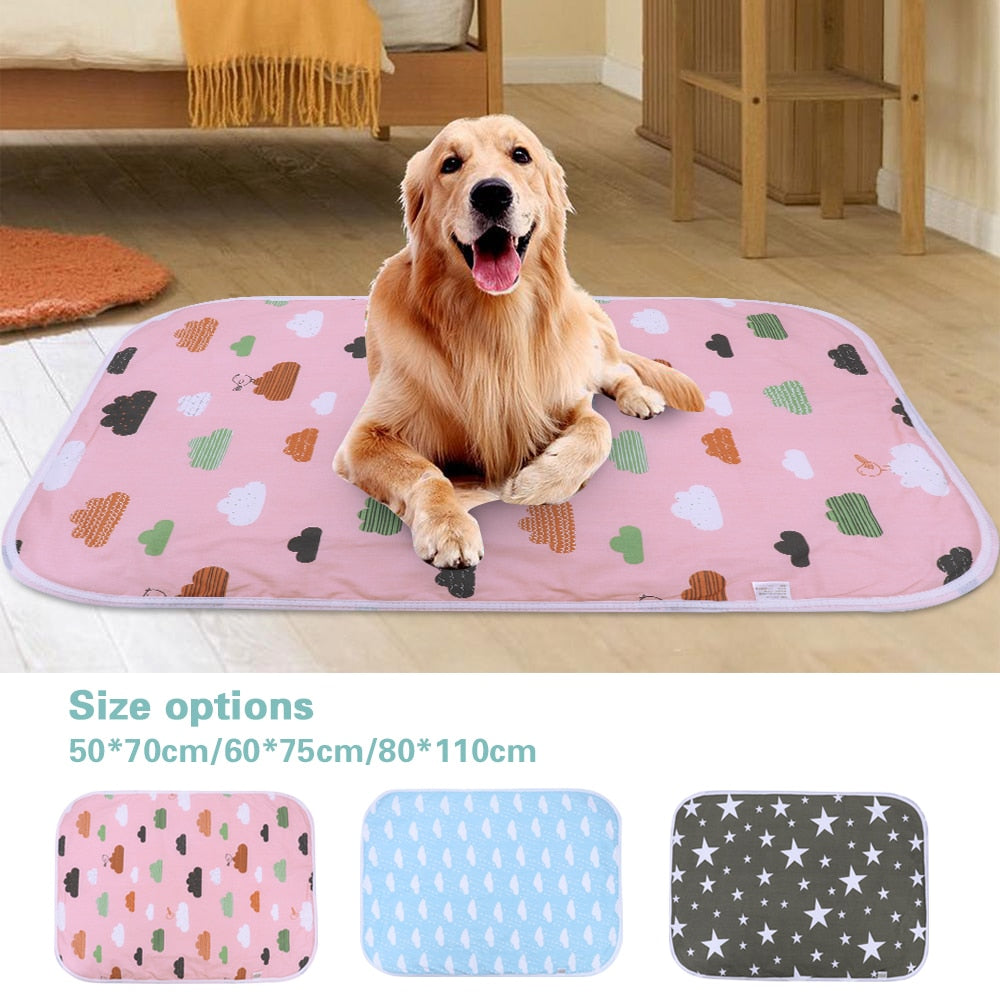 Reusable Pet Puppy Diaper Mat Waterproof Dog Bed Washable Absorbent Training Urine Pad Dog Cat Pee Diaper Mats Car Seat Cover