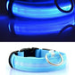 Nylon LED Pet Dog Collar,Night Safety Flashing Glow In The Dark Dog Leash,Dogs Luminous Fluorescent Collars Pet Supplies