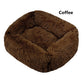 Square Dog Bed Long Plush Solid Color Pet Beds Cat Mat For Little Medium Large Pets Super Soft Winter Warm Sleeping Mats