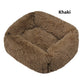 Square Dog Bed Long Plush Solid Color Pet Beds Cat Mat For Little Medium Large Pets Super Soft Winter Warm Sleeping Mats