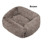 Square Dog Bed Long Plush Solid Color Pet Beds Cat Mat For Little Medium Large Pets Super Soft Winter Warm Sleeping Mats