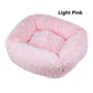 Square Dog Bed Long Plush Solid Color Pet Beds Cat Mat For Little Medium Large Pets Super Soft Winter Warm Sleeping Mats