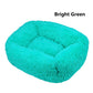 Square Dog Bed Long Plush Solid Color Pet Beds Cat Mat For Little Medium Large Pets Super Soft Winter Warm Sleeping Mats