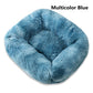 Square Dog Bed Long Plush Solid Color Pet Beds Cat Mat For Little Medium Large Pets Super Soft Winter Warm Sleeping Mats