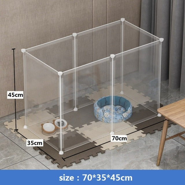 Portable Pet Playpen DIY Small Animals Metal Wire Crate Kennel Pet Fence Safe Guard Cats Door Playpen Cage Products Pen Exercise